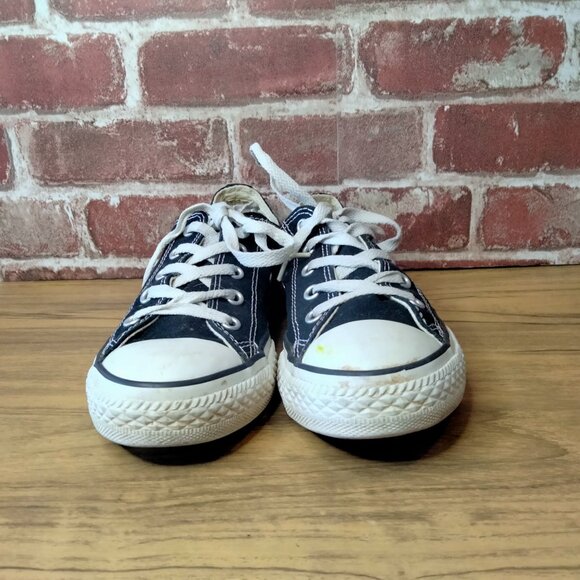 Converse Girls Shoes Size 3 Black Low Tops All Star - Picture 6 of 9